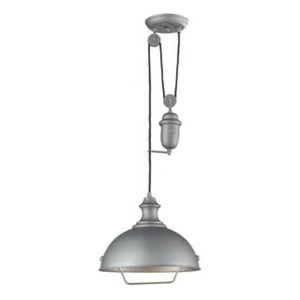 Elk lighting single lit aged pewter pendant light